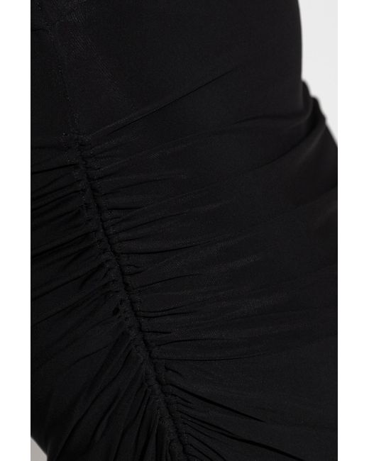 Alaïa Black Skirt With Side Draping
