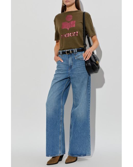 Isabel Marant Green T-Shirt 'Zewel'