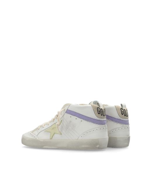 Golden Goose Deluxe Brand White 'mid Star Classic' High-top Sneakers,