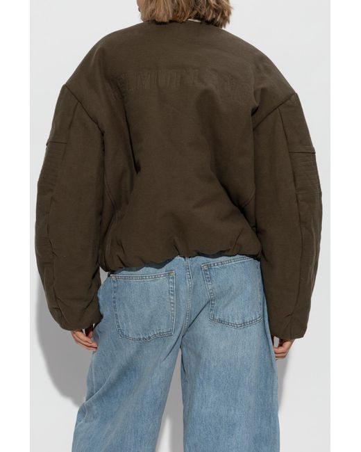 Helmut Lang Brown Padded Jacket With Pockets