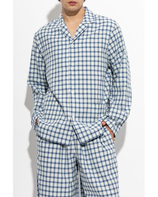 MM6 by Maison Margiela Blue Pajama Top for men