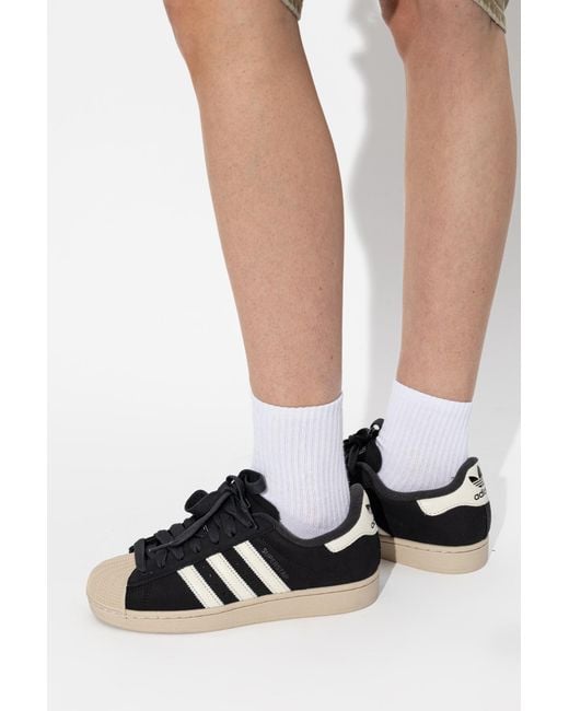 Adidas Originals Black 'Superstar Ii' Sports Shoes