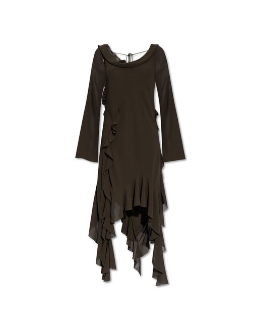 Acne Black Ruffled Dress,