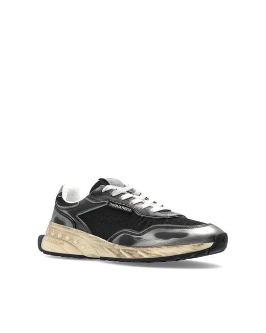 DSquared² Black "Sprinter" Sports Shoes for men