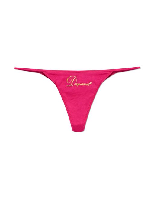 DSquared² Pink Bra With Embroidered Logo