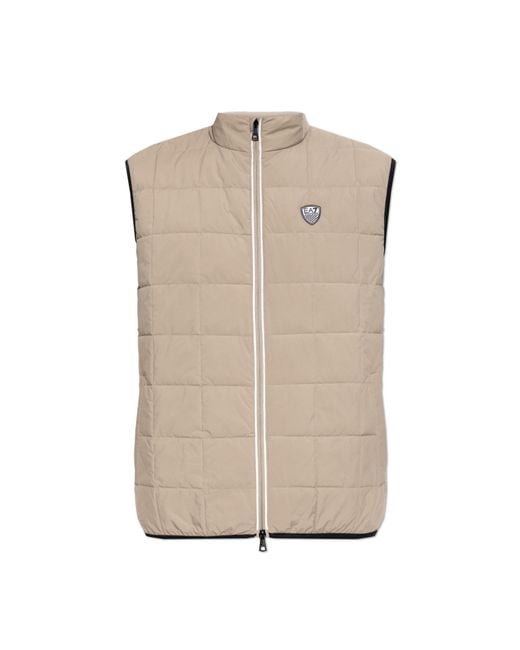 EA7 Natural Insulated Vest With Logo for men