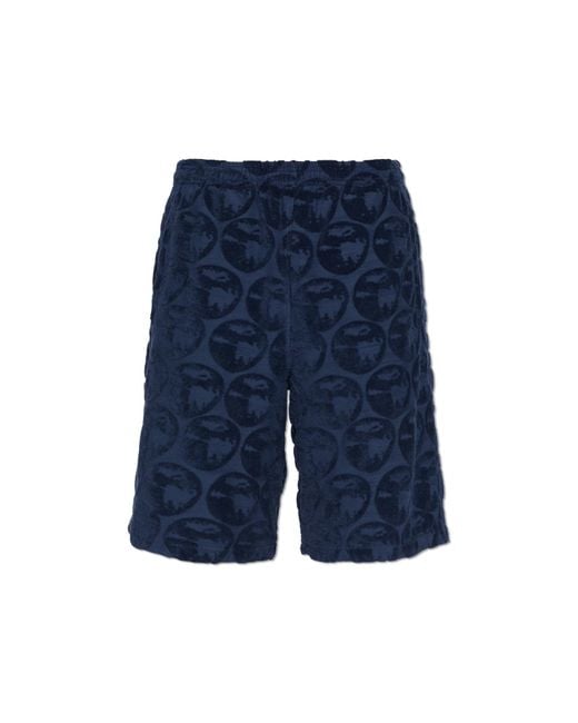 KENZO Blue Shorts With Pockets for men