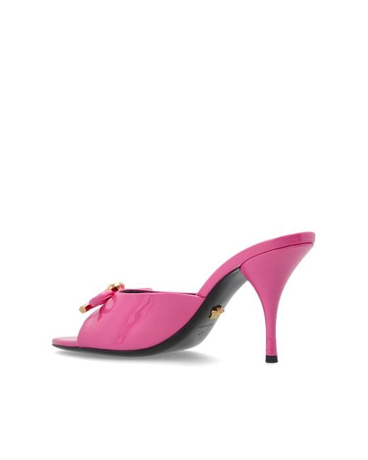 Versace Pink Heeled Mules