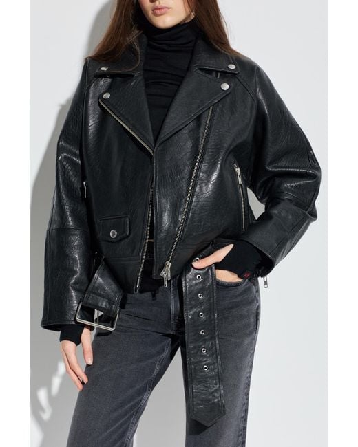 Stand Studio Black Leather Jacket "Romy"