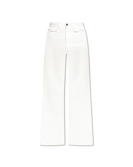Chloé White Jeans With Flared Legs