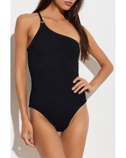Hunza G Black One-Piece Swimsuit 'Clara'