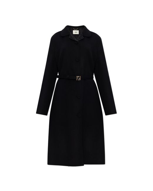 Fendi Black Wool Coat