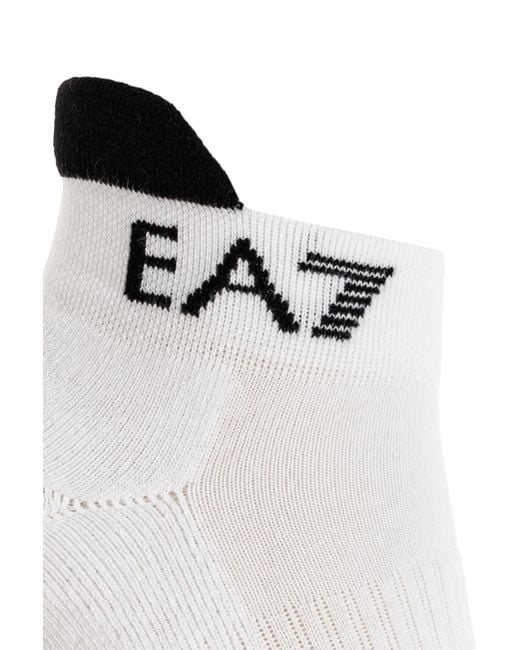EA7 White Socks With Logo
