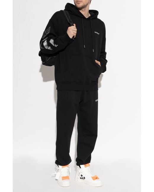 Off-White c/o Virgil Abloh Black Sweatshirt With Printed Logo for men