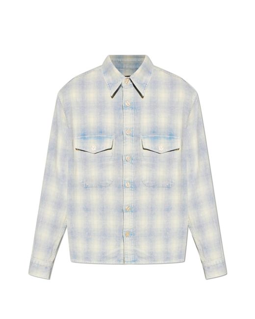 AllSaints White Shirt "Santos" for men