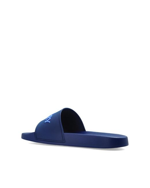 Burberry Blue Rubber Flip-Flops for men