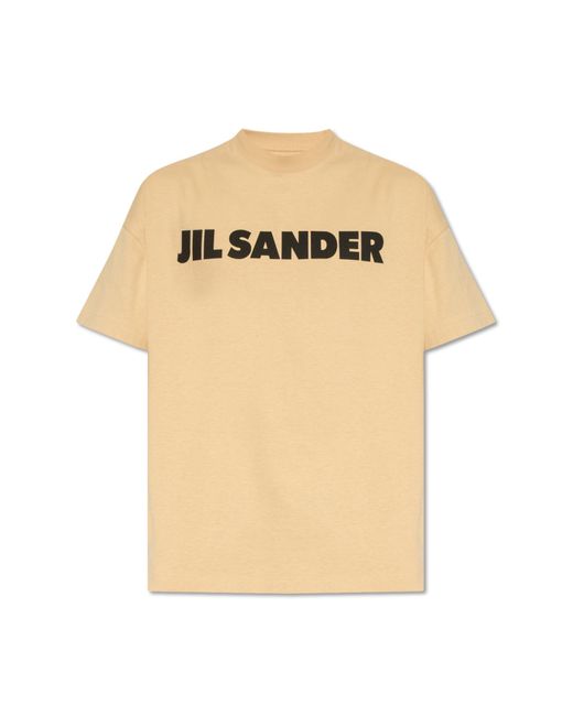 Jil Sander Natural T-Shirt With Logo for men