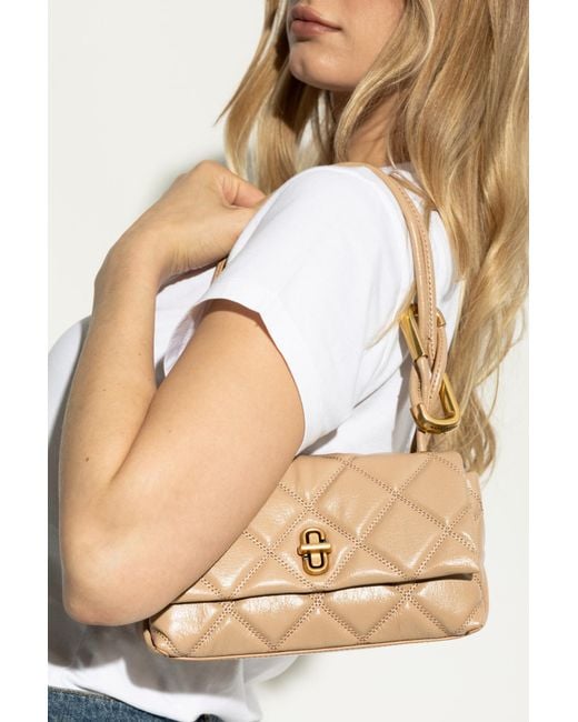 Marc Jacobs Natural Shoulder Bag 'The Quilted Mini Dual'