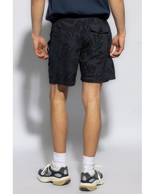 Woolrich Blue Floral Shorts, for men