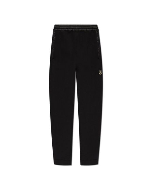 Moncler Black Sweatpants With Logo Patch for men