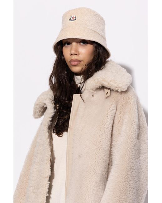 Moncler Natural Hat With Logo
