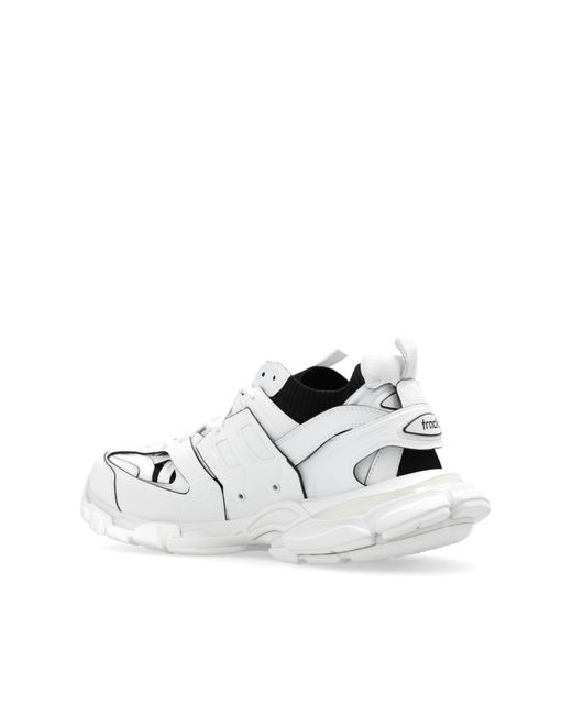 Balenciaga White Track Sock Panelled Sneakers for men
