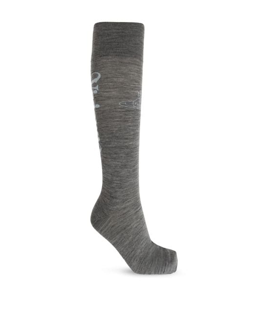 Vivienne Westwood Black Socks With Logo
