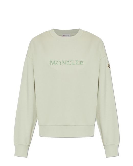 Moncler White Sweatshirt With Logo