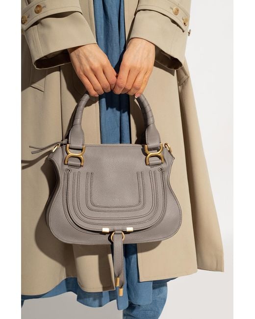 Chloé Gray 'Marcie Double Small' Shoulder Bag