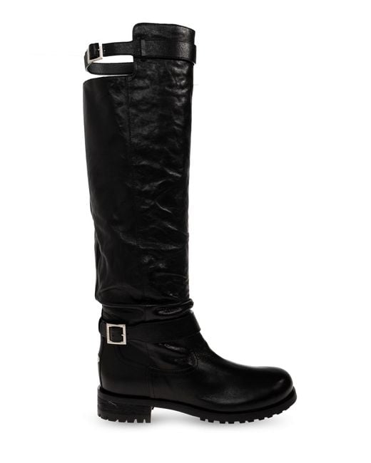 Jimmy Choo Black 'Biker Kb' Boots