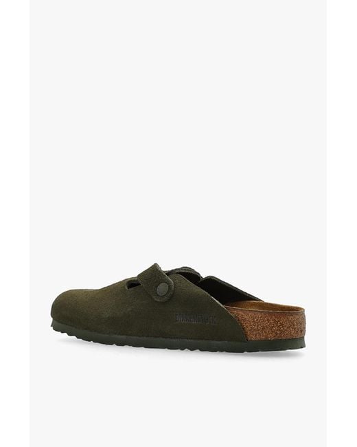 Birkenstock Green 'Boston' Slides