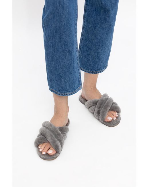 UGG Australia Cream Scuffita Fluffy Slip-on Sandals Regular (M, B) Listed By Shaheen B. - Tradesy