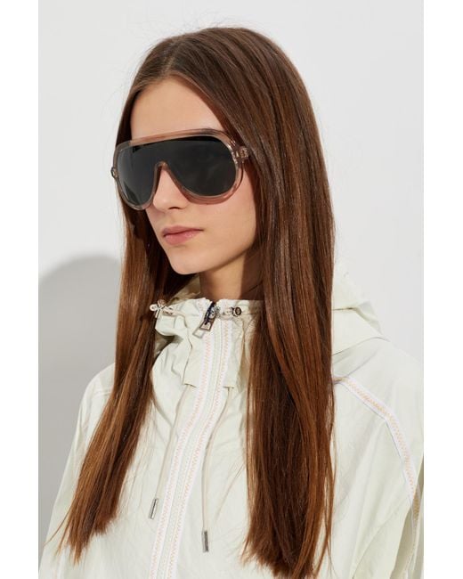 Moncler Natural "Sunsette" Sunglasses