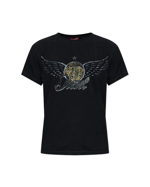 DIESEL Black T-Shirt 'T-Gerio-A' for men