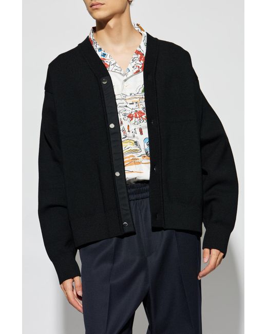 Black snap button cardigan best sale