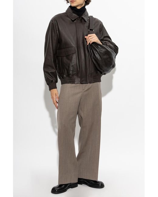 Arma Black Leather Jacket 'Bari' for men