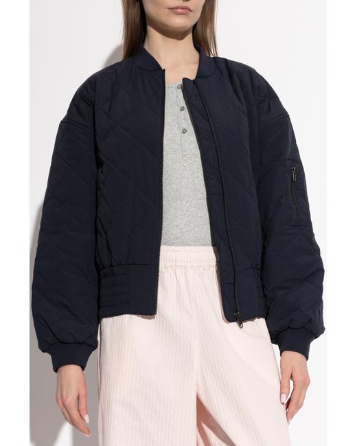 Rethinkit Studios Blue Quilted Bomber Jacket