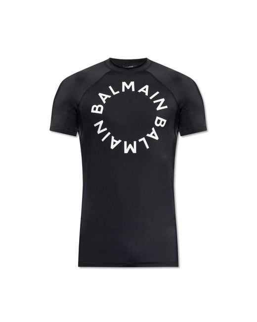 Balmain Swim T-shirt in Black for Men | Lyst