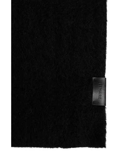 Lemaire Black Wool Scarf