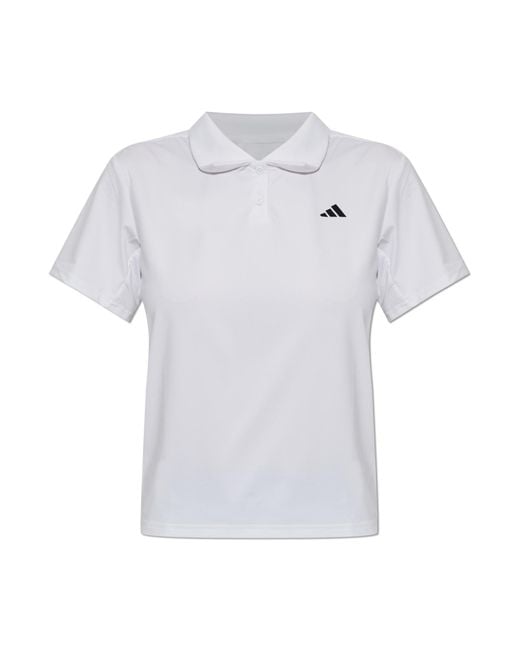 Adidas Originals White Polo With Logo