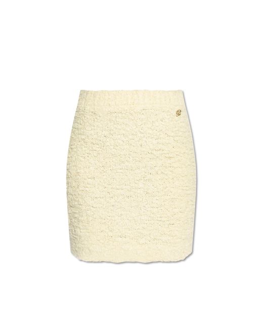 Blumarine Natural Skirt With Logo, '