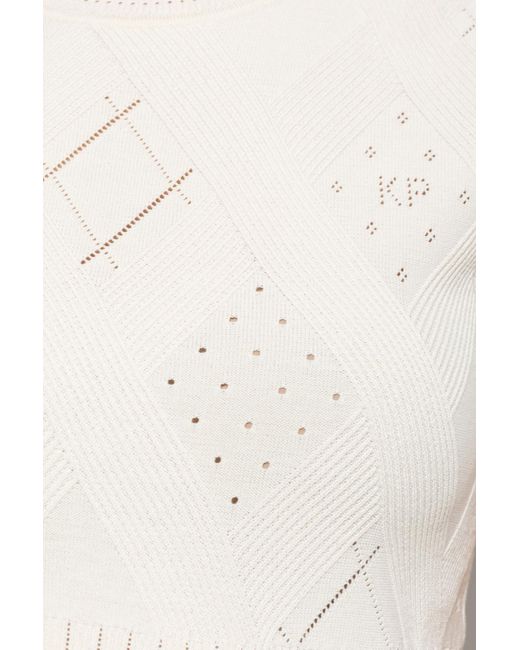 KENZO Natural Top With Round Neckline