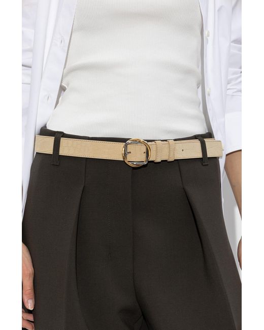 Jacquemus White Leather Belt