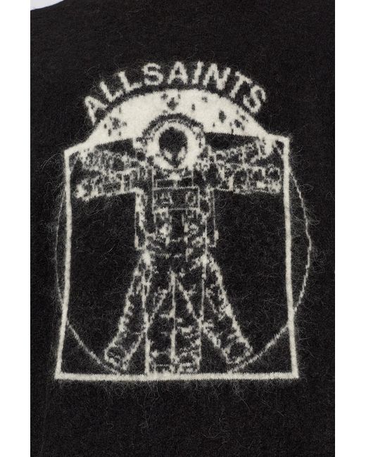 AllSaints Black 'insignia' Sweater, for men