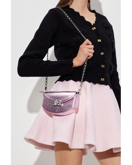 Ganni Pink Wallet On A Chain 'Lulu'