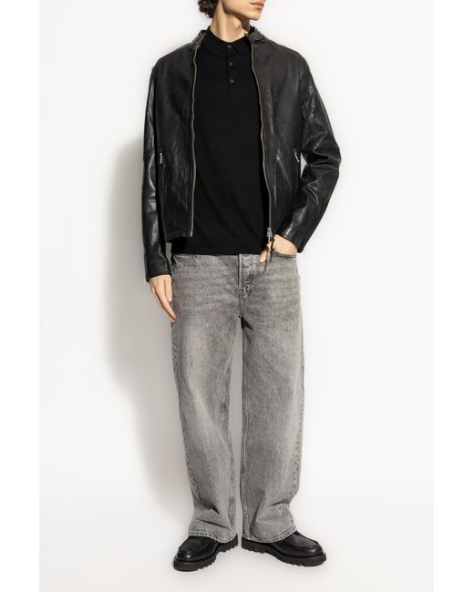 AllSaints Black Polo Mode for men