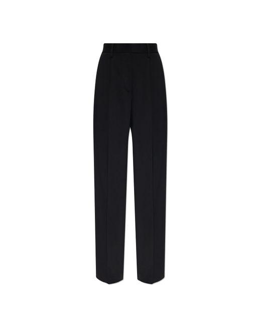 Forte Forte Black Pleat-Front Trousers