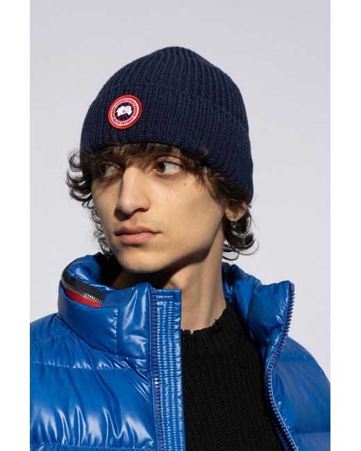 Canada Goose Blue Logo-Patched Hat for men