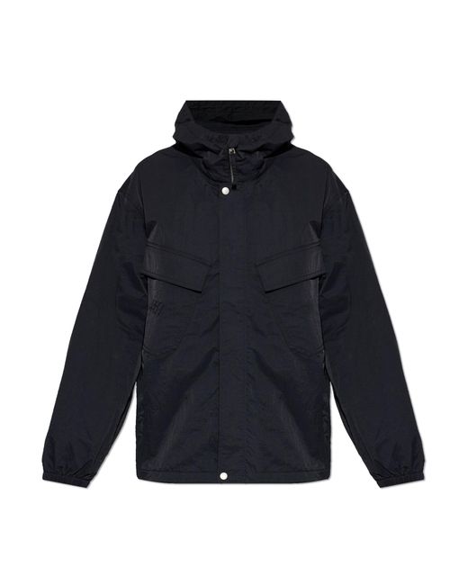 KENZO Blue Jacket With Logo for men