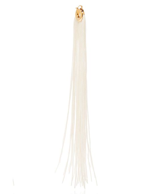 Jil Sander White Earrings With Long Tassels